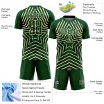 Custom Green Cream Stars Sublimation Soccer Uniform Jersey Custom Green Cream Stars Sublimation Soccer Uniform Jersey