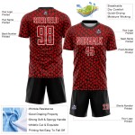 Custom Red Black-White Snake Skin Sublimation Soccer Uniform Jersey Custom Red Black-White Snake Skin Sublimation Soccer Uniform Jersey
