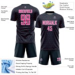 Custom Navy Pink-White Geometric Pattern Sublimation Soccer Uniform Jersey Custom Navy Pink-White Geometric Pattern Sublimation Soccer Uniform Jersey
