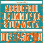 Custom Teal Orange-White Abstract Lines Sublimation Soccer Uniform Jersey Custom Teal Orange-White Abstract Lines Sublimation Soccer Uniform Jersey