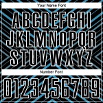 Custom Black Panther Blue-White Stripes Sublimation Soccer Uniform Jersey Custom Black Panther Blue-White Stripes Sublimation Soccer Uniform Jersey