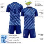 Custom Royal Light Blue Slash Sublimation Soccer Uniform Jersey Custom Royal Light Blue Slash Sublimation Soccer Uniform Jersey