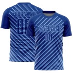 Custom Royal Light Blue Slash Sublimation Soccer Uniform Jersey Custom Royal Light Blue Slash Sublimation Soccer Uniform Jersey