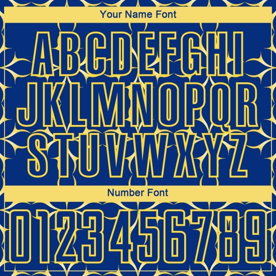 Custom Royal Yellow Damask Pattern Sublimation Soccer Uniform Jersey Custom Royal Yellow Damask Pattern Sublimation Soccer Uniform Jersey